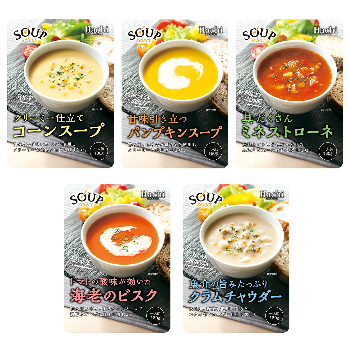 【通販限定】スープセレクト（レトルトスープ） 詰合せお試しセット（5品10袋）